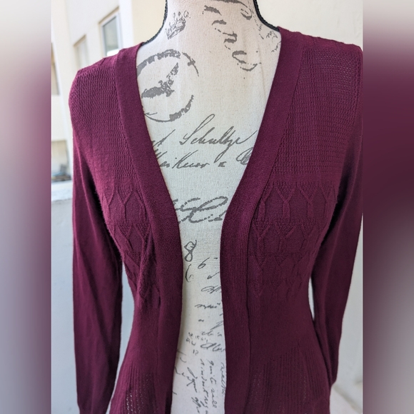 NWT DREAMERS Burgundy Cardigan  Size Medium - Picture 10 of 15
